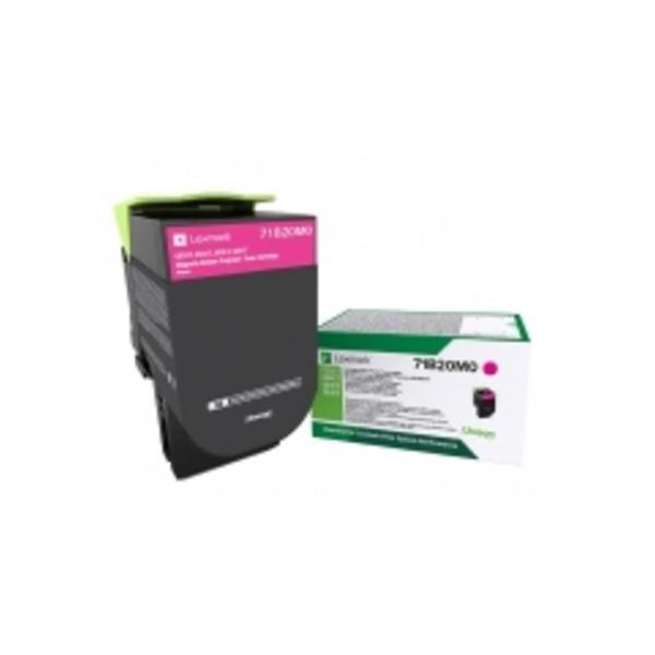 Lexmark 71B20M0 cartuccia toner 1 pz Originale Magenta (TONER RETURN OPEN MAGENTA CRTG - F. CS/CX3/4/517 2.300 PGS)