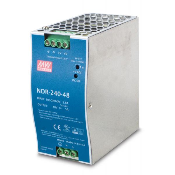 PLANET PWR-240-48 alimentatore per computer 240 W Blu, Grigio (48V, 240W Din-Rail Power - Blue, Grey Supply - [NDR-240-48, adjustable 48-56V DC Output] - Warranty: 36M)