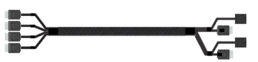 Intel AXXCBL625CVCX adattatore per inversione del genere dei cavi 4 x OCuLink SFF-8611 Nero (Intel Cable SFF-8611 4P Switch Cable 625mm)