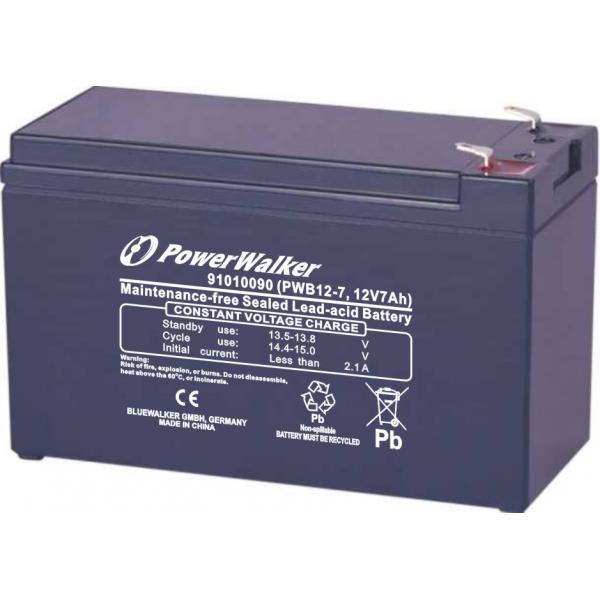 PowerWalker PWB12-7 Acido piombo [VRLA] 12 V 7 Ah (Battery 12V/7Ah PWB12-7 - Extend the backup time - 12V/7ah PowerWalker - Warranty: 24M)