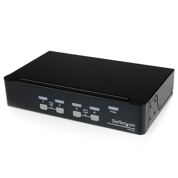 StarTech.com Switch KVM professionale VGA USB a 4 porte con hub (4 PORT STARVIEW USB KVM SWITCH - NO POWER ADAPTER INCLUDED)