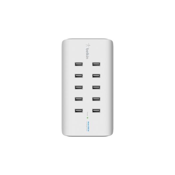 Belkin Rockstar Universale Bianco AC Interno (10-PORT USB-CHARGING STATION - 120W 2.4A PER PORT WHITE)