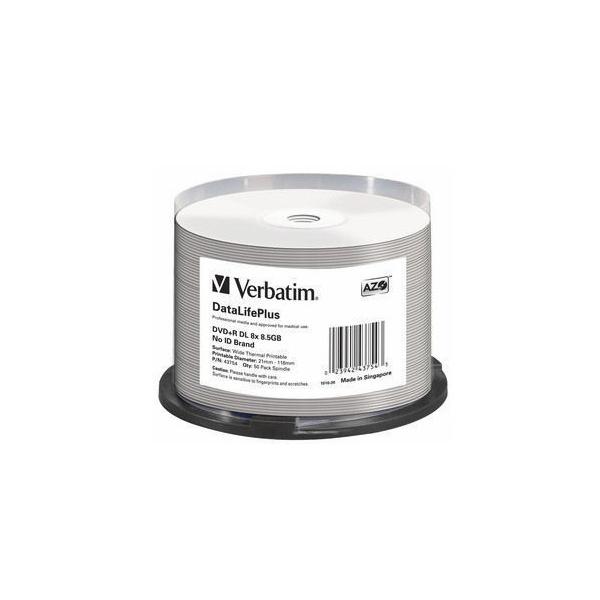Verbatim DataLifePlus 8,5 GB DVD+R DL 50 pz (Verbatim DVD+R Double Layer 8.5GB 8X Wide 50 Pack Spindle)