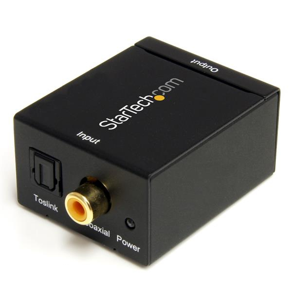 StarTech.com Convertitore audio da coassiale digitale SPDIF o ottico Toslink a RCA stereo (SPDIF DIGITAL COAX OR TOSLINK - STEREO RCA AUDIO CONVERTER)