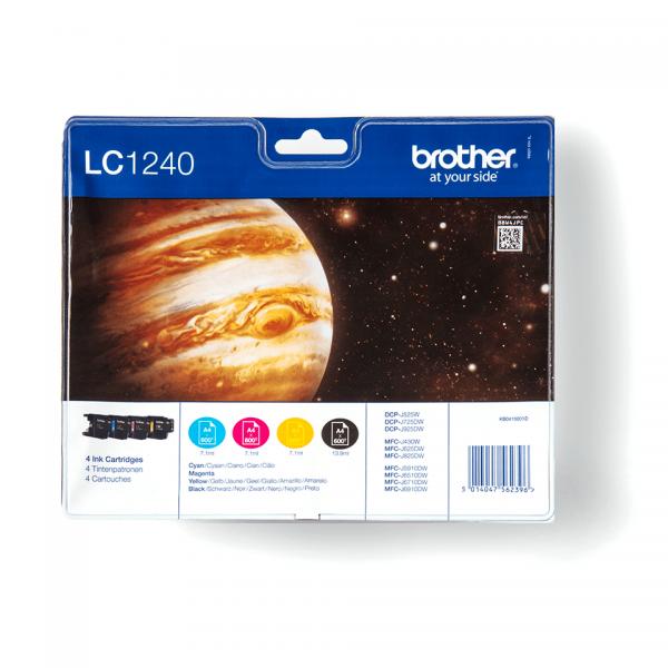 Brother Confezione cartuccia d'inchiostro: Ciano / Magenta / Giallo / Nero (BROTHER LC1240 VALUE PACK INK INK CARTRIDGE)