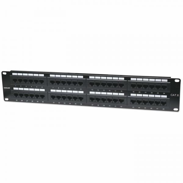 Intellinet 560283 pezzo di pannello 2U (CAT6 PATCH PANEL 48-PORT UTP- - 2U UNSHIELDED)