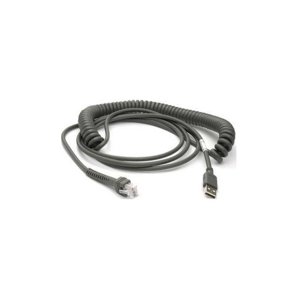 Datalogic CAB-467 lettero codici a barre e accessori (CAB-467 CABLE USB TYPE A COILED - FULL SP 3.6M)