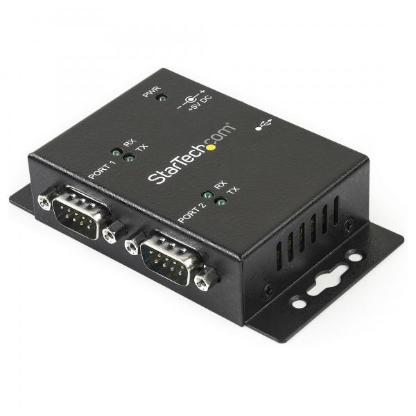 StarTech.com Hub adattatore USB a seriale 2 porte per montaggio a parete con clip per guide DIN (2 PORT WALL MOUNT USB TO SERIAL - ADAPTER HUB W/ DIN RAIL CLIP)