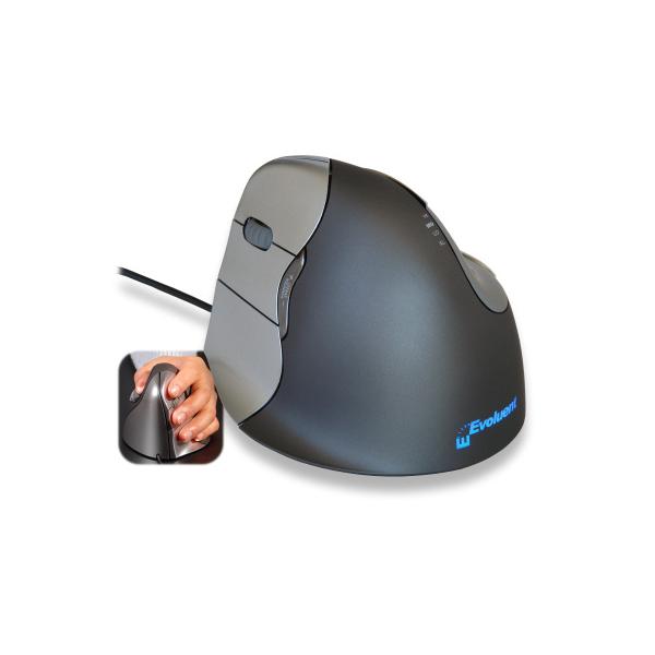 Evoluent VM4L mouse Ufficio Mancino USB tipo A Ottico (An Evoluent product. The LEFT HANDED Evoluent VerticalMouse 4 is a vertical patented mouse that supports your hand in a relaxed handshake positi