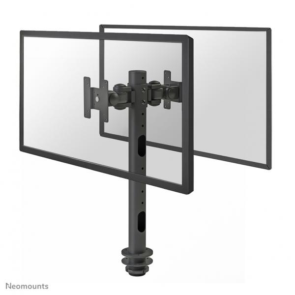 Neomounts FPMA-D050DBLACK Braccio per monitor 10-30 (FPMA-D050DBLACK, Dual Desk - Monitor Arm [back to back] - [Grommet], 2 x 10-30, Max 10kg/Monitor, VESA 75x75 - 100x100, Full motion, - Warranty: 6