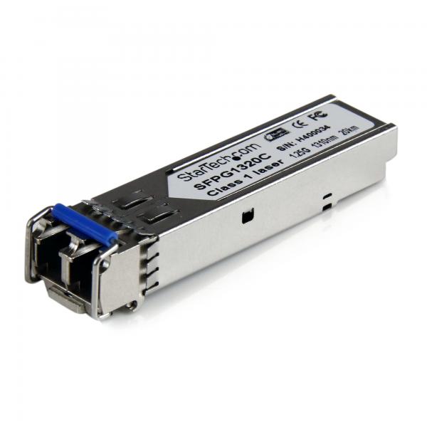 StarTech.com Modulo ricetrasmettitore SFP in fibra Gigabit compatibile con Cisco SM LC con DDM – 20 km [Mini-GBIC] (1.25 GBPS 1310NM SM LC FIBER SF - TRANSCEIVER W/ DDM - 20KM)