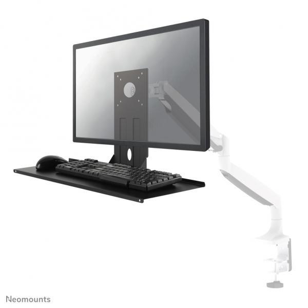Neomounts KEYB-V200BLACK Portatastiera e portamouse Installazione VESA - larg. 65 cm (KEYB-V200BLACK, - Keyboard/Mouse Shelf VESA - Installation for screens up to 32, Max 2kg, VESA 75x75-100x100, W:6