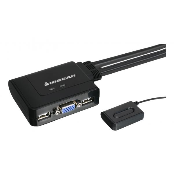 iogear 2-Port USB KVM Switch switch per keyboard-video-mouse [kvm] Nero (2-Port USB KVM Switch VGA - 2-Port USB KVM Switch, USB, - USB, VGA, 2048 x 1536 pixels, Black, 0.9 m - Warranty: 36M)