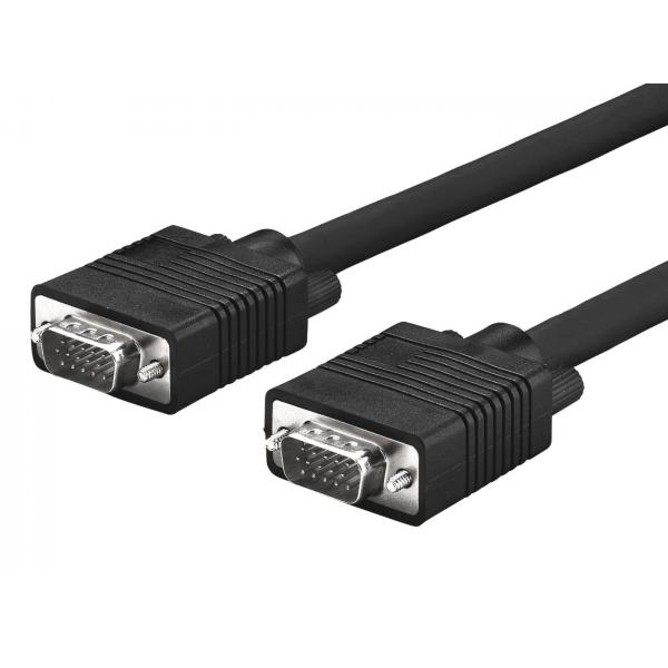 Microconnect MONGG20B cavo VGA 20 m VGA [D-Sub] Nero (Full HD SVGA HD15 cable 20m - Monitor Cable, Black - Resolution : Full HD 1920 x 1080p, Double Shielded - Warranty: 300M)
