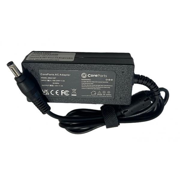 CoreParts MBA1207 adattatore e invertitore Interno 36 W Nero (Power Adapter 36W 12V 3A - Plug:5.5*2.5 Including EU - Power Cord 36W 12V 3A Plug:5.5*2.5 Including EU Power Cord - Warranty: 18M)