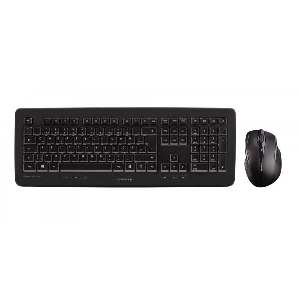CHERRY DW 5100 tastiera Mouse incluso Universale RF Wireless Francese Nero (CHERRY DW 5100 FRANCE - BLACK) - Versione Tedesca