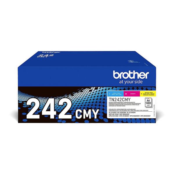Brother TN-242CMY cartuccia toner 1 pz Originale Ciano, Magenta, Giallo (Toner Brother TN-242CMY Value Pack TN242CMY)