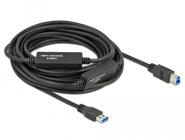 DeLOCK 85380 cavo USB USB 3.2 Gen 1 [3.1 Gen 1] 10 m USB A USB B 5 Gbit/s Nero (DeLOCK USB-kabel - USB Type A til USB)