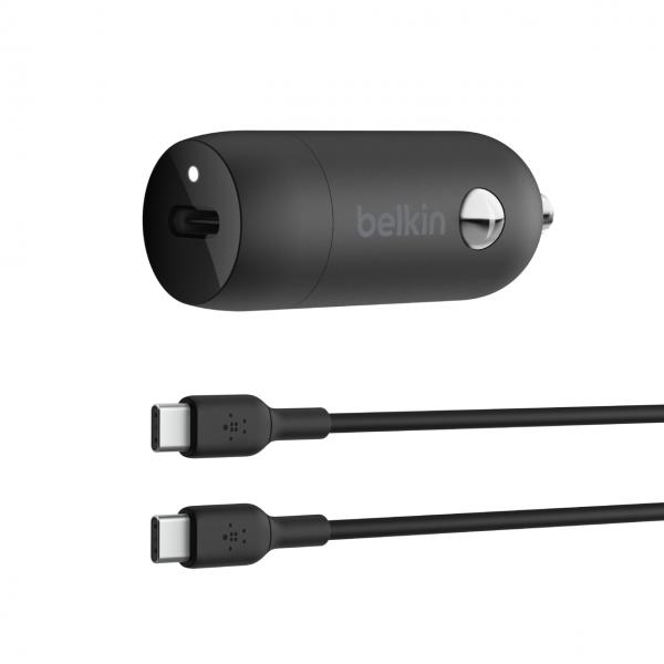 Belkin CARICABATTERIA DA AUTO 30W USB-C 1M (30W USB-C CARCHARGER W1M C-C CABLE)