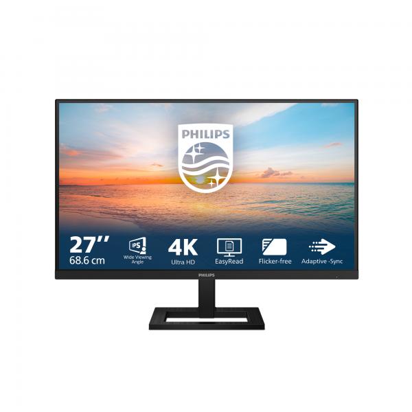 Philips Serie 1000 27E1N1900AE/00 Monitor PC 68,6 cm [27] 3840 x 2160 Pixel 4K Ultra HD LCD Nero (Philips 27E1N1900AE - 1000 Series - LED monitor - 27 - 3840 x 2160 4K UHD [2160p] @ 60 Hz - IPS - 350