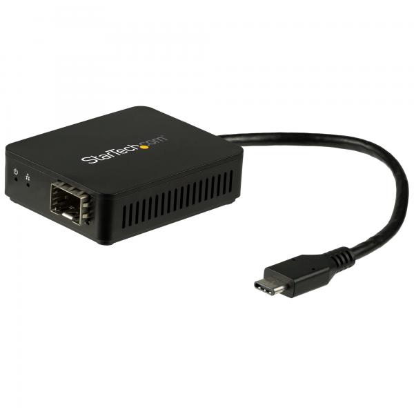 StarTech.com Adattatore di rete USB-C a Fibre ottiche - Convertitore SFP con slot aperto (USB C TO FIBER OPTIC CONVERTER - OPEN SFP GIGABIT FIBER ADAPTER)