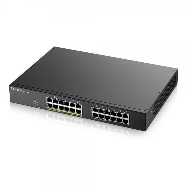 Zyxel GS1900-24EP Gestito L2 Gigabit Ethernet [10/100/1000] Supporto Power over Ethernet [PoE] Nero (Zyxel GS1900-24EP - Switch - intelligente - 24 x 10/100/1000 [12 PoE] - montabile su rack, montagg