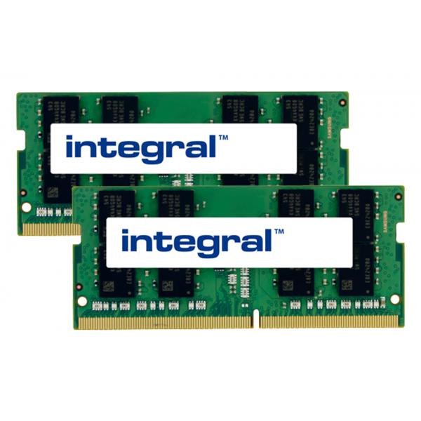 Integral Y3K18AV-IN memoria 32 GB 2 x 16 GB DDR4 260-pin SO-DIMM (32GB [2X16GB] LAPTOP RAM MODULE KIT DDR4 2400MHZ PC4-19200 UNBUFFERED NON-ECC SODIMM 1.2V 1GX8 CL17 INTEGRAL)