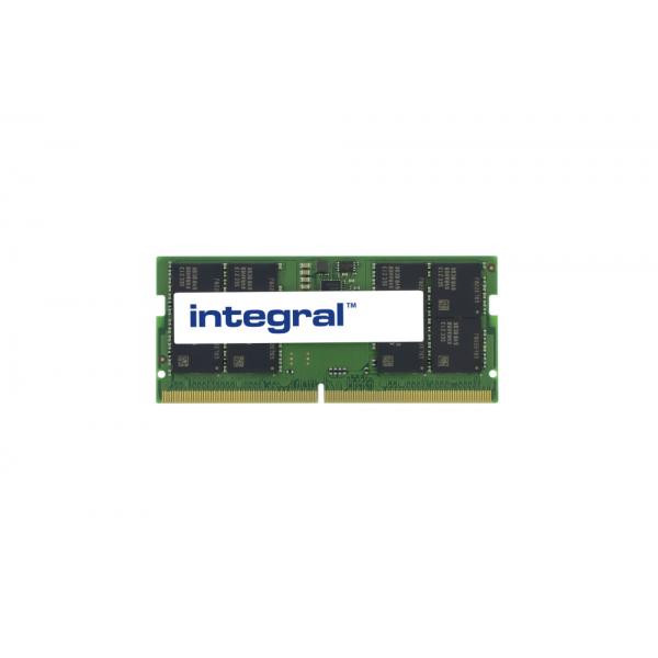 Integral MTC8C1084S1SC48B-IN memoria 16 GB 1 x 16 GB DDR5 262-pin SO-DIMM (16GB LAPTOP RAM MODULE DDR5 4800MTs PC5-38400 UNBUFFERED NON-ECC SODIMM 1.1V 2GX8 CL40 INTEGRAL)