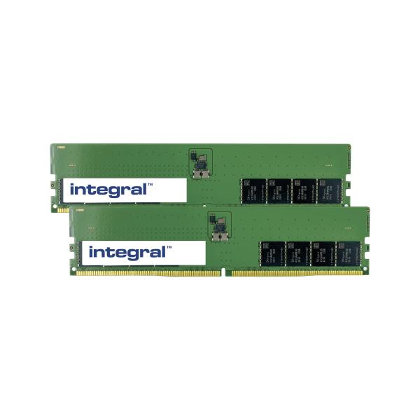 Integral KCP552UD8K2-64-IN memoria 64 GB 2 x 32 GB DDR5 288-pin DIMM (64GB [2x32GB] PC RAM MODULE DDR5 5600MTs PC5-44800 UNBUFFERED NON-ECC DIMM 1.1V 2GX8 CL46 INTEGRAL)