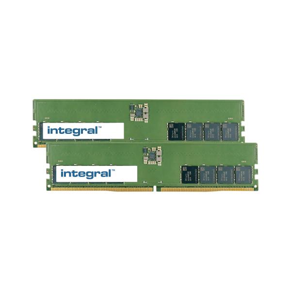 Integral KVR56U46BS8K2-32-IN memoria 32 GB 2 x 16 GB DDR5 288-pin DIMM (32GB [2x16GB] PC RAM MODULE DDR5 5600MTs PC5-44800 UNBUFFERED NON-ECC DIMM 1.1V 2GX8 CL46 INTEGRAL)