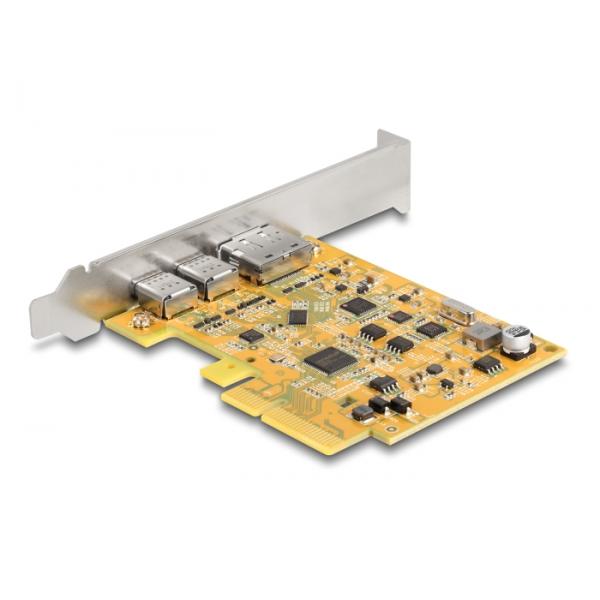 DeLOCK Scheda PCI Express x4 per 1 x USB Type-C femmina esterno + 1 x USB Type-C 10 Gbps femmina [DP Alt Mode] esterno (Delock - USB-adapter - PCIe 3.0 x4 - U)