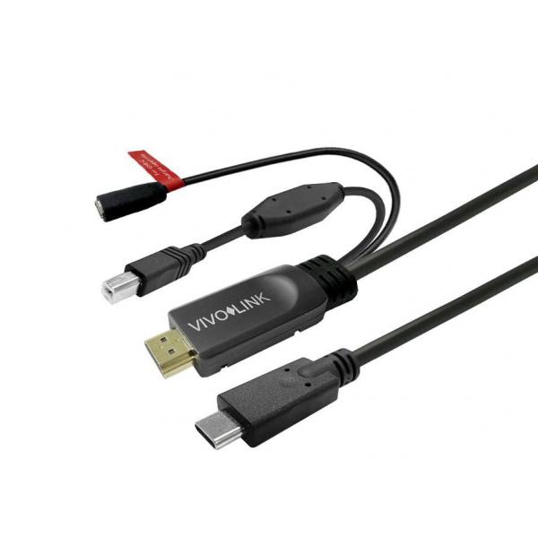 Vivolink PROUSBCHDMIUSBB5-CHARGE cavo USB USB 3.2 Gen 1 [3.1 Gen 1] 5 m USB C Nero (Touchscreen Cable with - charger 5m Black - Warranty: 144M)