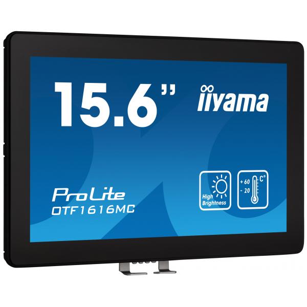 iiyama OTF1616MC-B1 Monitor PC 39,6 cm [15.6] 1920 x 1080 Pixel Full HD LCD Touch screen Nero (iiyama ProLite OTF1616MC-B1 computer monitor 39.6 cm [15.6)