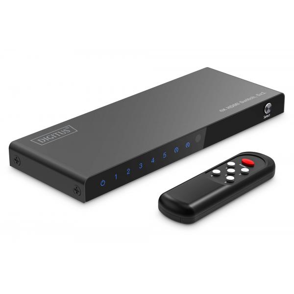 Digitus Switch HDMI 4K, 5x1 (4K HDMI SWITCH 5X1 - 5X1 HDMI SWITCH 4K/60HZ HDCP 2.3)