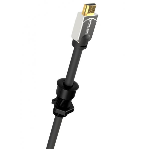 Vivolink VLDG22L-B cavo di rete Nero (Solution for cables through - desks black large up to 55mm - Warranty: 36M)