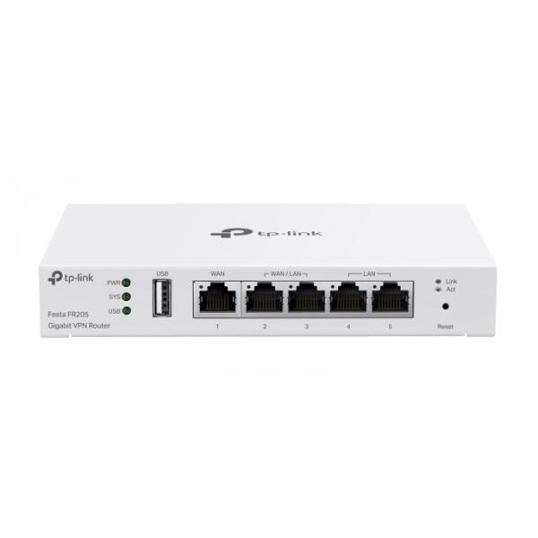 TP-Link Festa FR205 router cablato 10 Gigabit Ethernet, 100 Gigabit Ethernet, Gigabit Ethernet Bianco (TP-LINK Festa FR205 - Router)