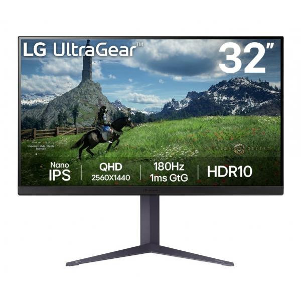 LG 32GS85Q-B Monitor PC 80 cm [31.5] 2560 x 1440 Pixel Quad HD Nero (NANO IPS 32IN 2560 X 1440 16:09 - HDMI X2 DISPLAYPORT HEADPHONE)