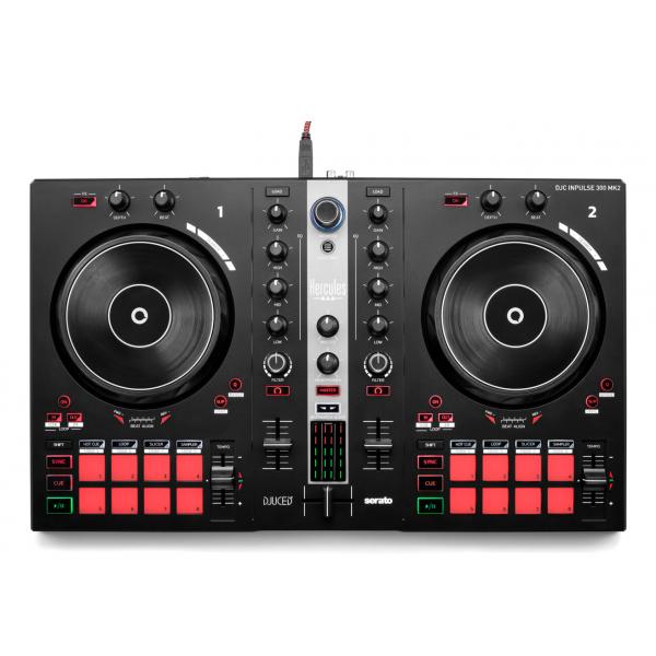 Hercules INPULSE 300 MK2 Mixer per vinile Nero, Rosso (HERCULES DJ CONTROL INPULSE 300 MK2)