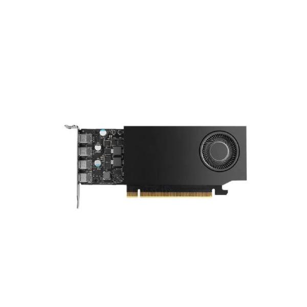 Nvidia RTX A1000 8 GB GDDR6 (NVIDIA RTX A1000 Low Profile Graphics card 8GB GDDR6 PCI4.0 x8 4x Mini DisplayPort - RETAIL BOXED-ATX I/O bracket attached + LP I/O bracket loose, Mini DP to DP dongle: 1