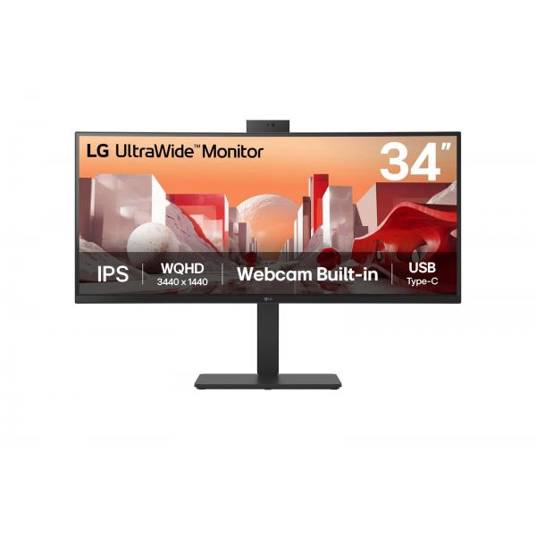 LG 34BA85QE-B Monitor PC 86,4 cm [34] 3440 x 1440 Pixel Wide Quad HD LCD Nero (LG UltraWide 34BA85QE-B - Monitor a LED - curvato - 34 - 3440 x 1440 WQHD @ 60 Hz - IPS - 300 cd/m? - 1000:1 - HDR10 - 5
