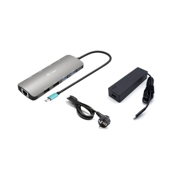 i-tec Metal USB-C Nano 2x Display Docking Station with PD 100 W + Charger 100W (I-TEC USB-C METAL NANO 2X HDMI - DOCKING STATION PD 100W + CHARGE)