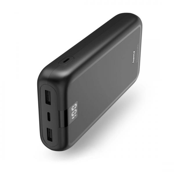 Hama 00201711 batteria portatile Polimeri di litio [LiPo] 24000 mAh Antracite (HAMA Powerbank 24000mAh 2xUSB-A+1xUSB-)
