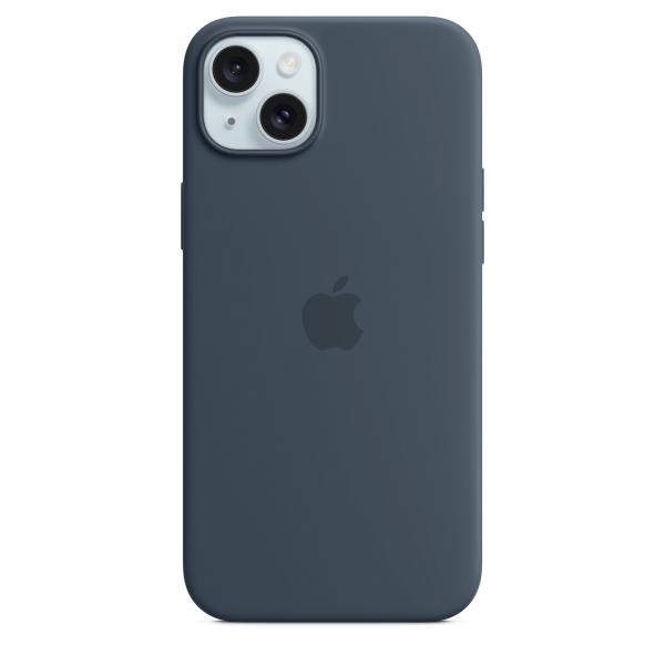 Apple Custodia MagSafe in silicone per iPhone 15 Plus - Blu tempesta (IPHONE 15 PLUS SI CASE STORM BLUE)
