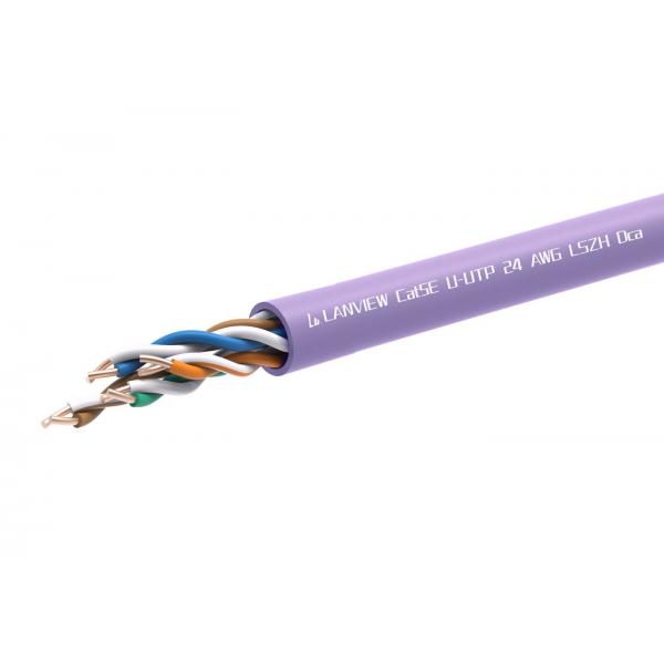 Lanview LVN122152 cavo di rete Viola 305 m Cat5e (CAT5e U-UTP Network Cable - LSZH, Dca, 0.49mm Wire - - Purple, 305m - Warranty: 300M)
