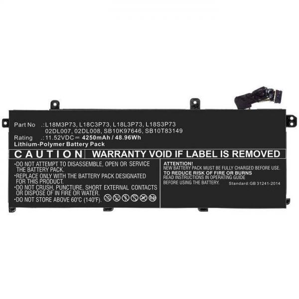 CoreParts 5B10W13906-CP non classificato (Laptop Battery for Lenovo - 48.96Wh 11.52V 4250mAh - Warranty: 12M)