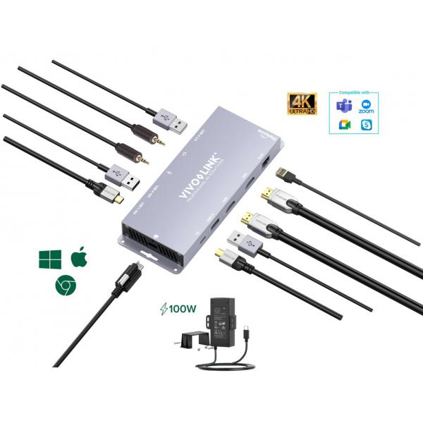 Vivolink VLUSBCHUB3 adattatore grafico USB 3840 x 2160 Pixel (USB-C HUB for conference - system [Dual HDMI] - Warranty: 60M)