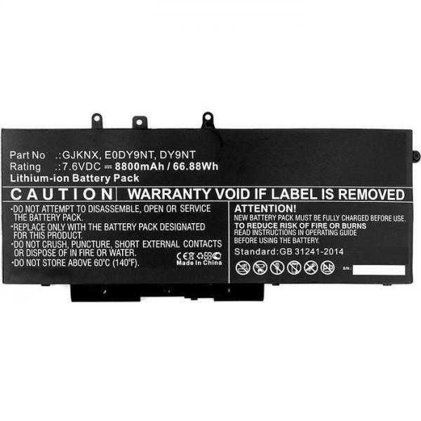 CoreParts GD1JP-CP non classificato (Laptop Battery for Dell - 62.3Wh 7.6V 8200mAh - Warranty: 12M)