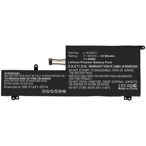 CoreParts MBXLE-BA0289 ricambio per laptop Batteria (Laptop Battery for Lenovo - 66.99Wh 11.55V 5800mAh - 67.05Wh Li-Pol 11.56V 5800mAh Black for Lenovo Notebook, Laptop Yoga 720, Yoga - Warranty: 12