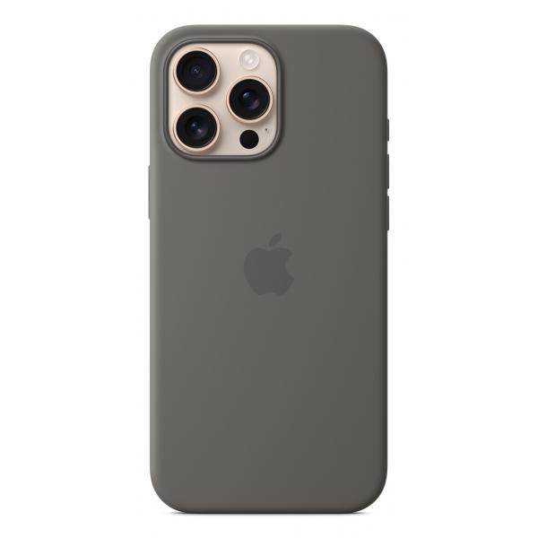 Apple Custodia MagSafe in silicone per iPhone 16 Pro Max - Grigio pietra (Apple - Back cover for mobile phone - MagSafe compatibility - silicone - stone grey - for iPhone 16 Pro Max)
