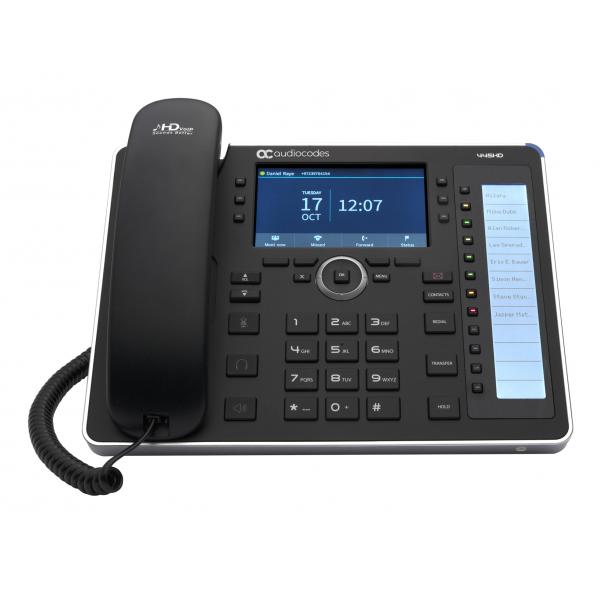 AudioCodes 445HD telefono IP Nero 8 linee LCD (SFB 445HD IP-PHONE POE GBE - BLACK 2 ETHERNET 10/100/1000 POR)